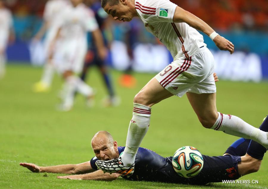 Coupe du monde 2014/groupe B : Pays-Bas - Espagne 5 à 1