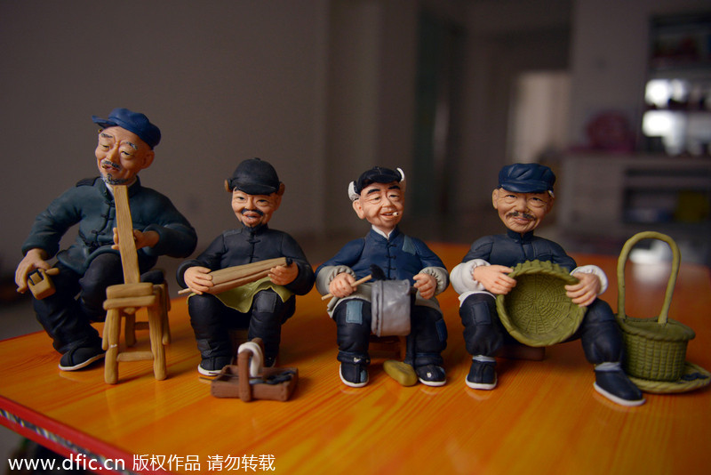 Des figurines d'argile pour représenter l'artisanat chinois