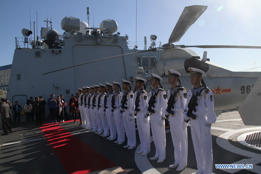 Une flotte de la marine chinoise en visite en Afrique du Sud