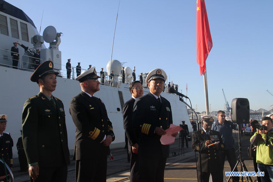 Une flotte de la marine chinoise en visite en Afrique du Sud