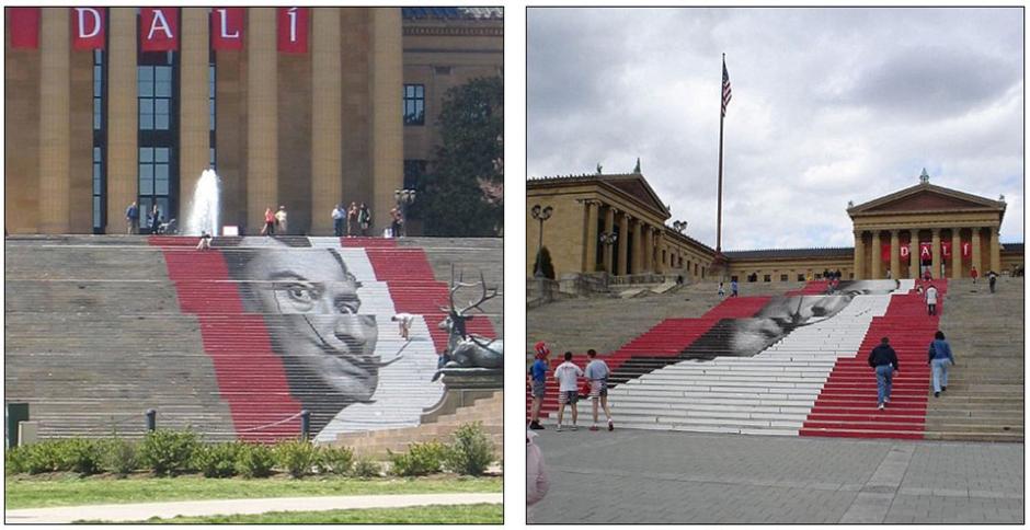 Escalier de Salvador Dali aux Etats-Unis (Source de photo : CRI online)