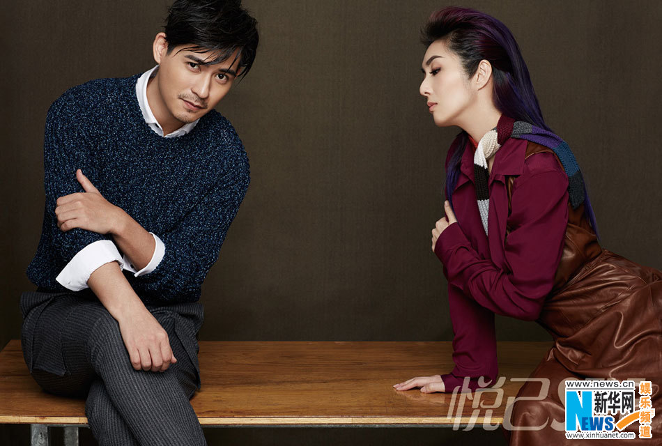 Miriam Yeung et Vic Chou posent pour un magazine