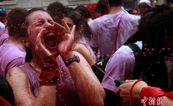 Ouverture du festival de San Firmin en Espagne