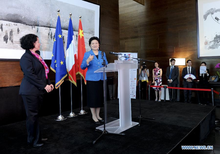 La vice-Première ministre Liu Yandong assiste à la réception donnée pour la fête nationale fran?aise