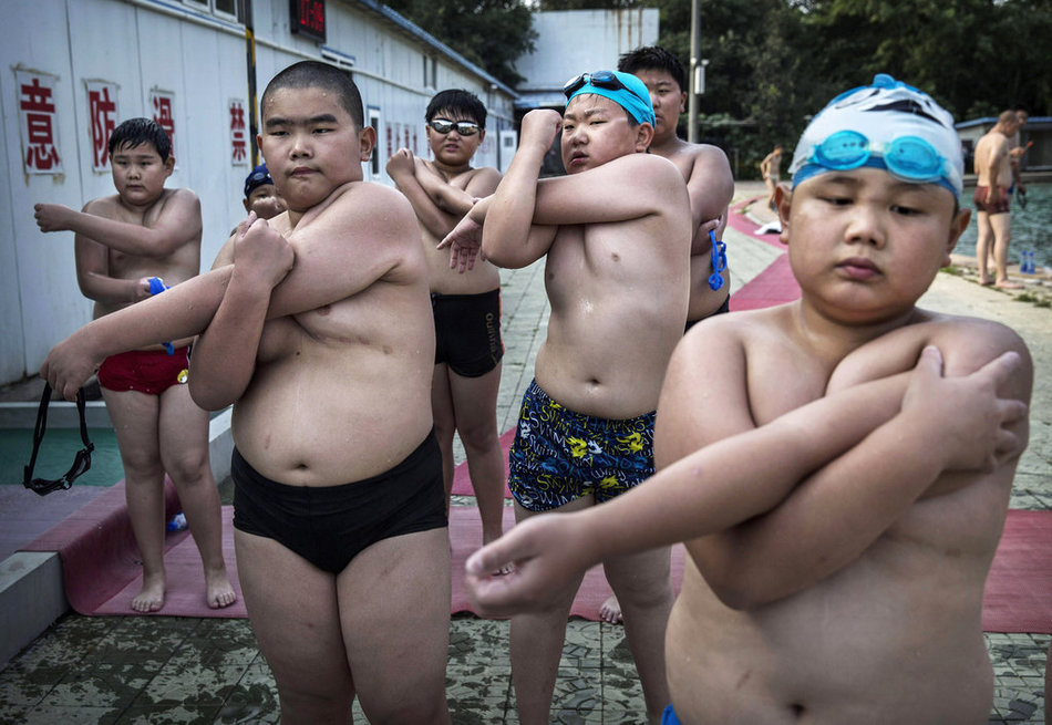 Les jeunes à la sortie d’une baignade.