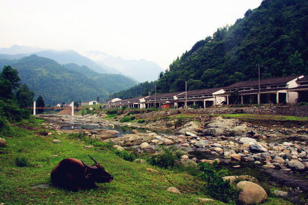 La ville de Qingmuchuan, dans le Comté de Ningqiang