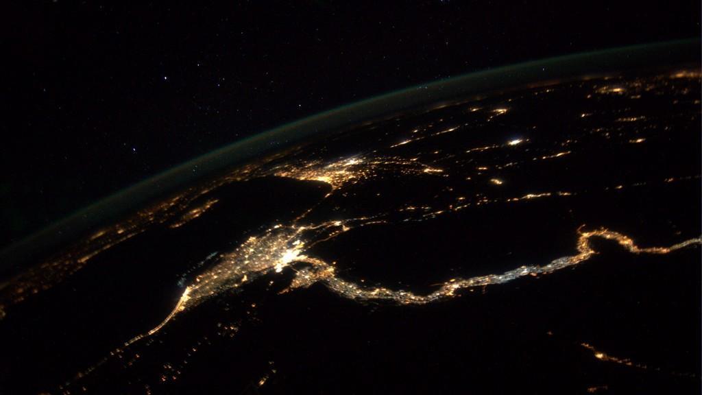 Beijing de nuit, filmée depuis la Station spatiale