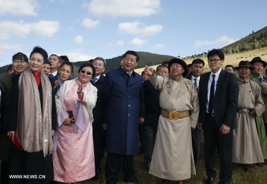 La Mongolie organise une fête traditionnelle en l'honneur du président chinois