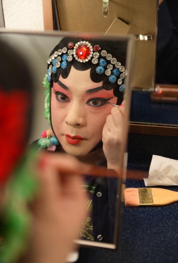 Un r?le travesti dans l’opéra de Beijing