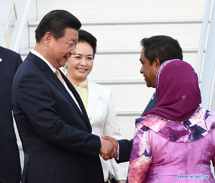 Le président chinois entame une visite d'Etat aux Maldives