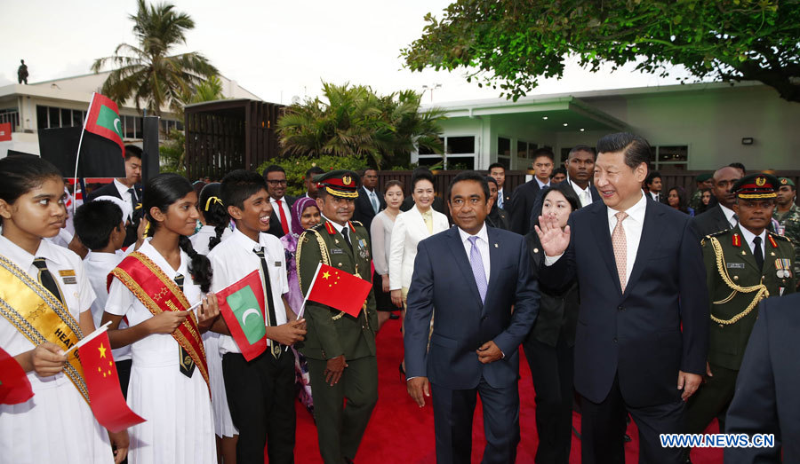 Le président chinois entame une visite d'Etat aux Maldives