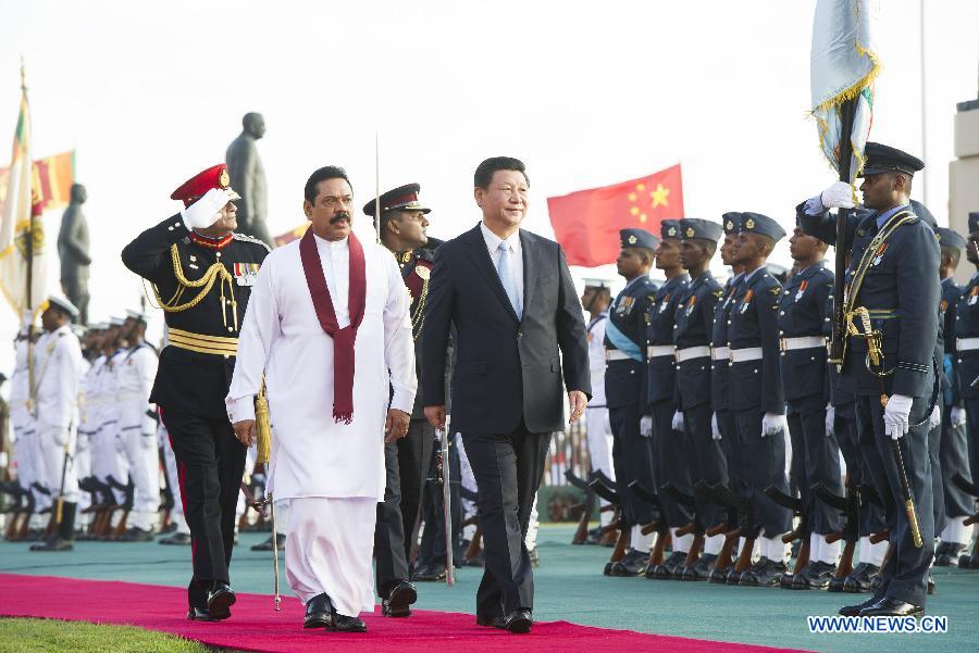 Le président chinois entame une visite d'Etat au Sri Lanka