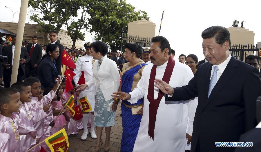 Le président chinois entame une visite d'Etat au Sri Lanka