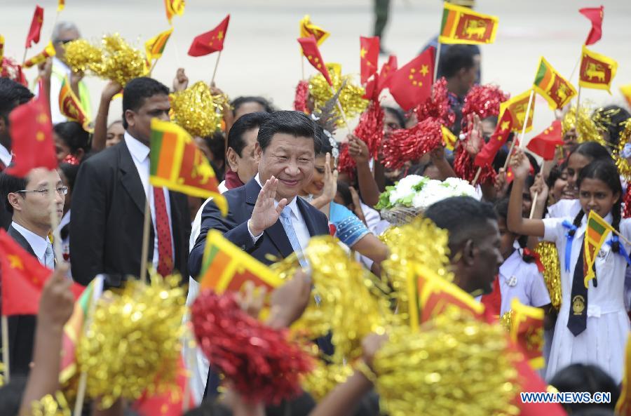 Le président chinois entame une visite d'Etat au Sri Lanka