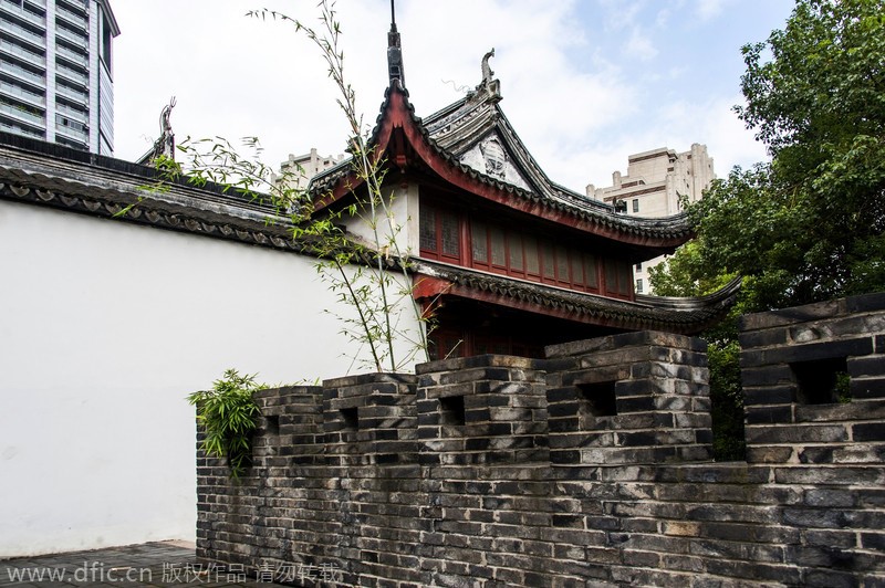 Une vue de la vieille ville de Shanghai.