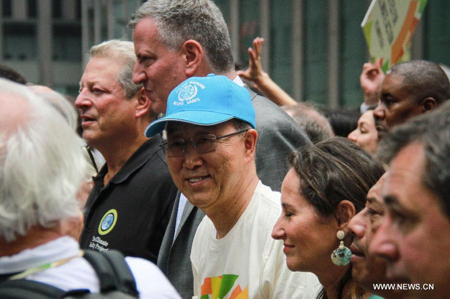 Le chef de l'ONU participe à la Marche pour le climat à New York