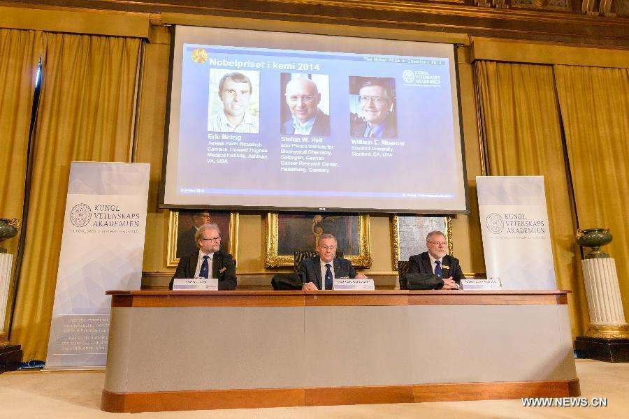 Le prix Nobel de chimie 2014 attribué à trois scientifiques