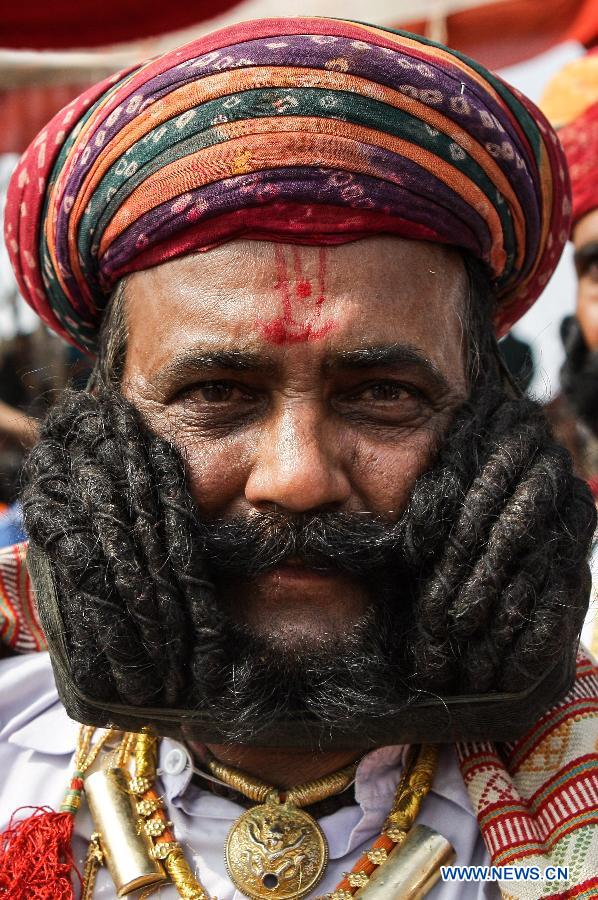 Un concours de moustaches en Inde