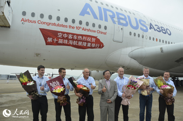  L'aéroport de Zhuhai accueille l’équipage de l’Airbus A380