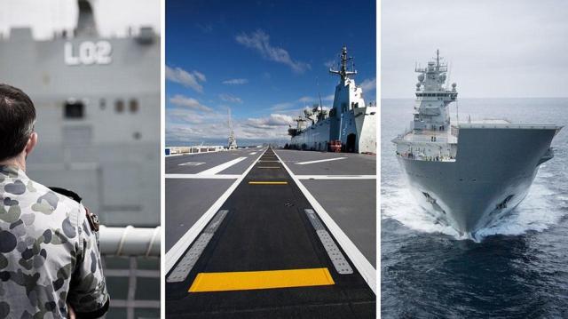 Entrée en service du Canberra, le plus grand navire de la marine australienne