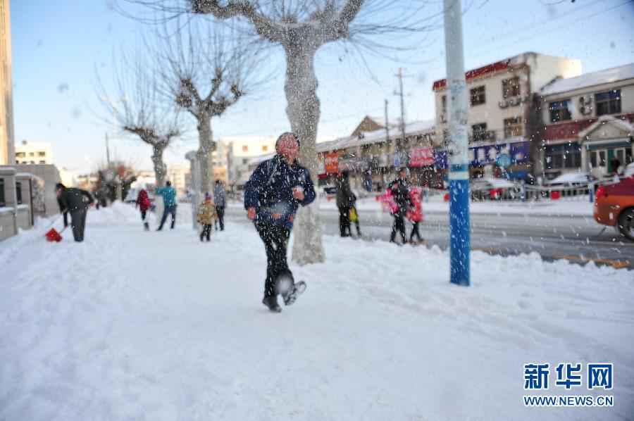 Fortes chutes de neige dans le Shandong