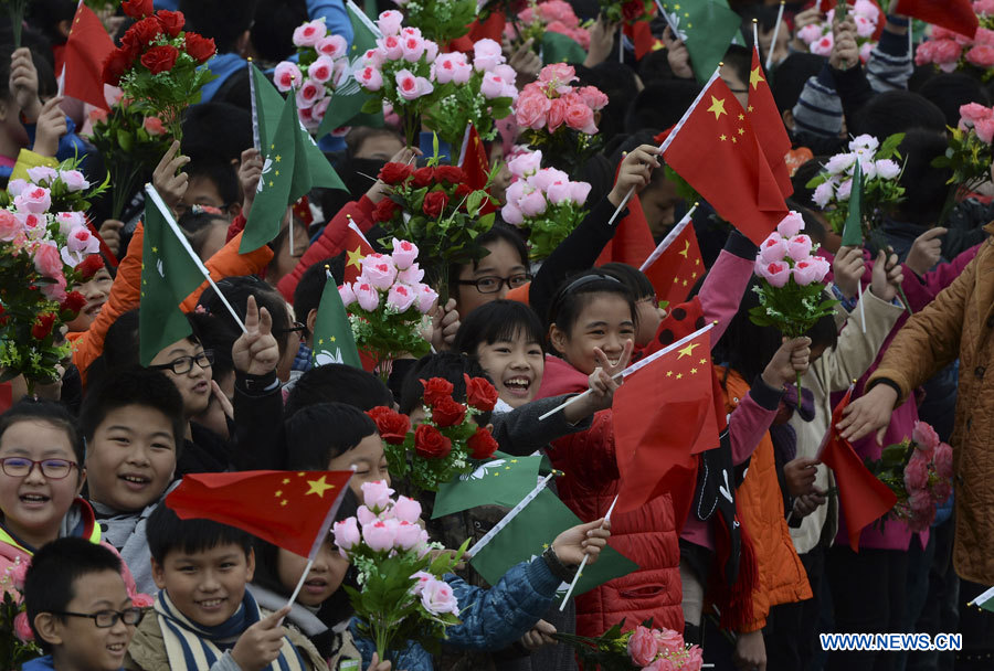 Arrivée du président chinois à Macao pour les célébrations du 15e anniversaire de la rétrocession