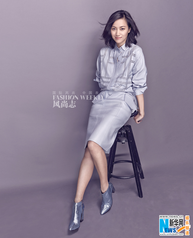 La réalisatrice chinoise Xu Jinglei pose pour un magazine 