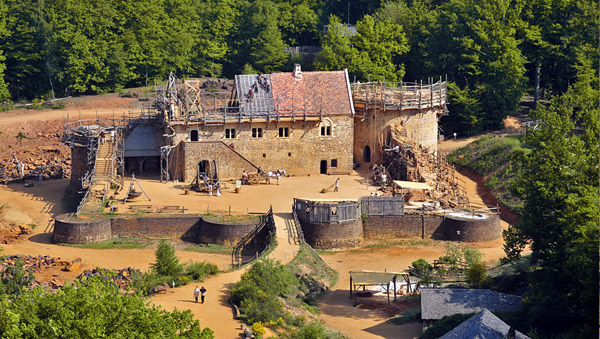 Une vue aérienne du chantier.