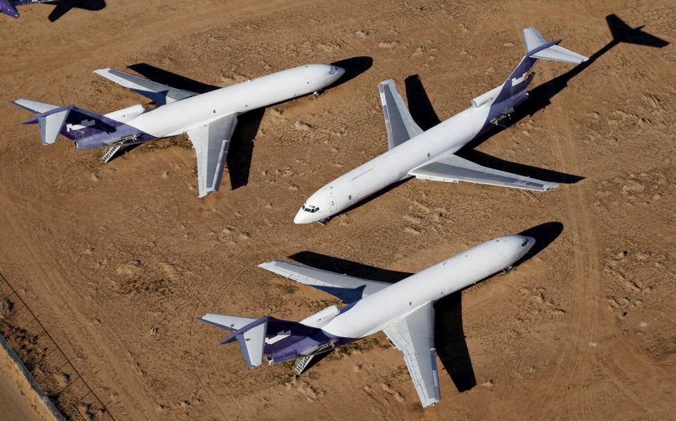 Un cimetière d'avions en plein désert