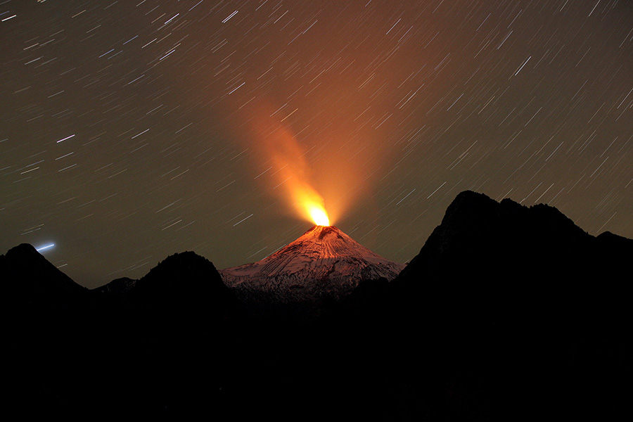 Eruption volcanique dans le sud du Chili