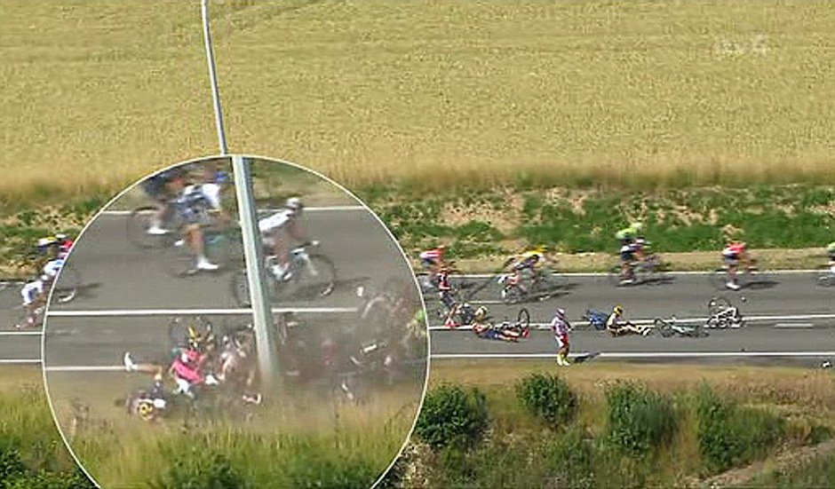 Tour de France : chute dramatique d'une trentaine de coureurs