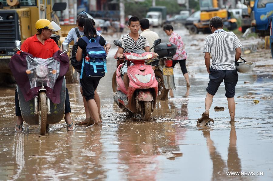 Les fortes pluies causent d'importants dégats en Chine