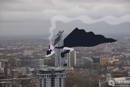 Une artiste fran?aise rend Londres amusante avec ses montages