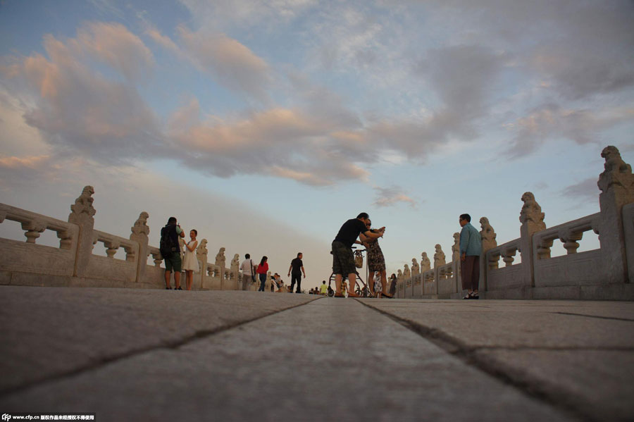 Le ciel bleu révèle la beauté de Beijing 