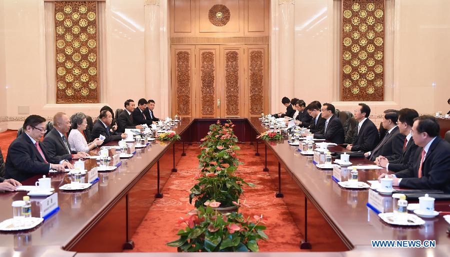 Chine : Li Keqiang rencontre le vice-Premier ministre tha?landais