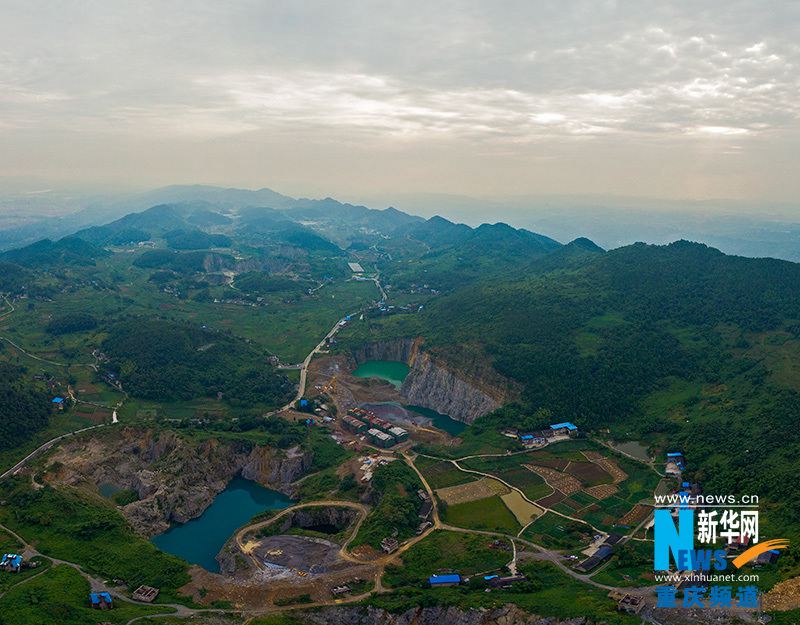 Sublime, le parc minier de Tongluoshan vu du ciel