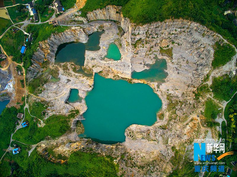 Sublime, le parc minier de Tongluoshan vu du ciel