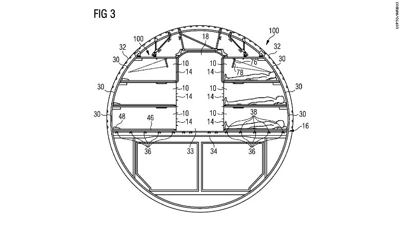 Airbus dépose un brevet pour équiper ses avions de couchettes