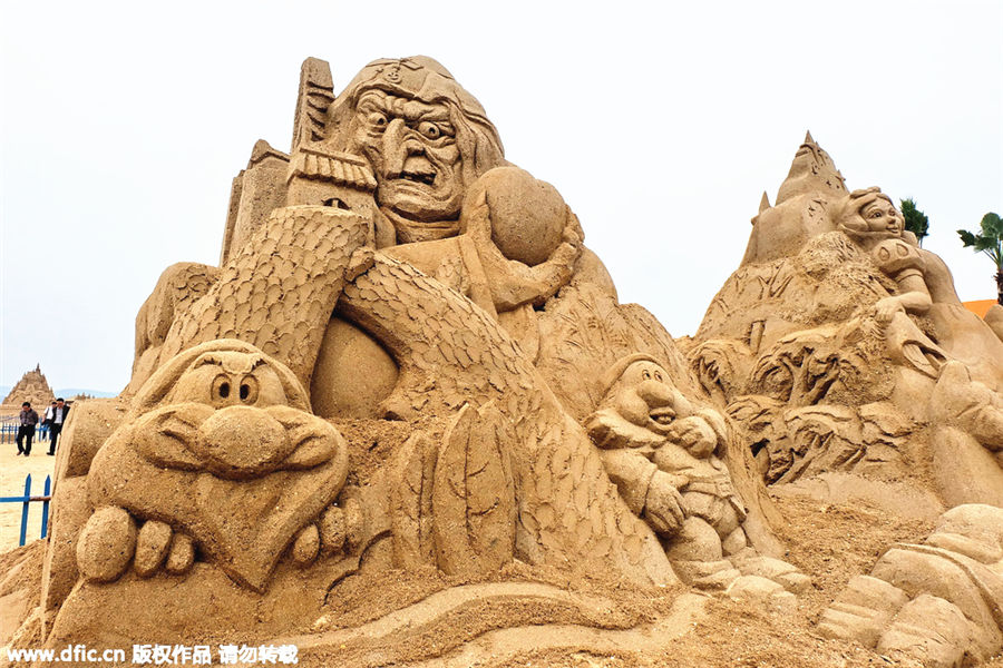 Des sculptures de sable en vedette dans le Hunan