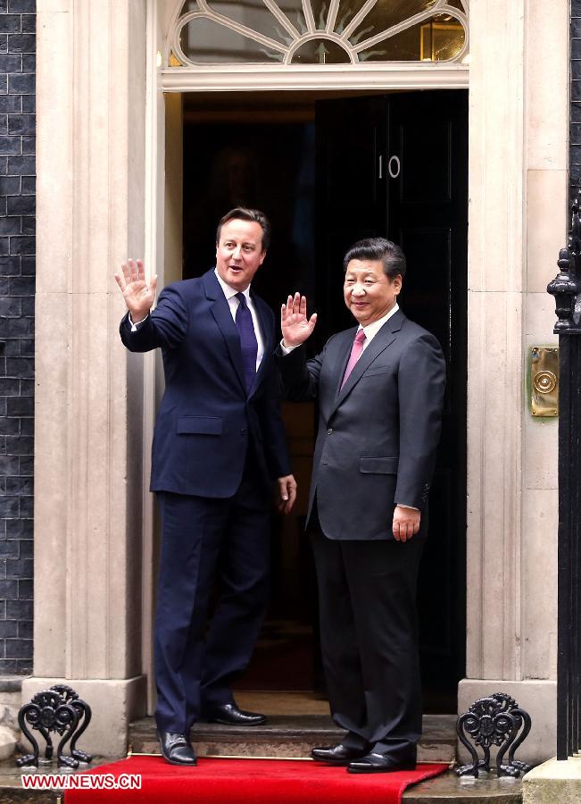 Le président chinois s'entretient avec le PM britannique