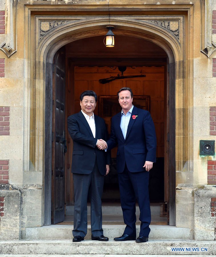 Chequers, symbole des relations plus étroites entre Xi et Cameron