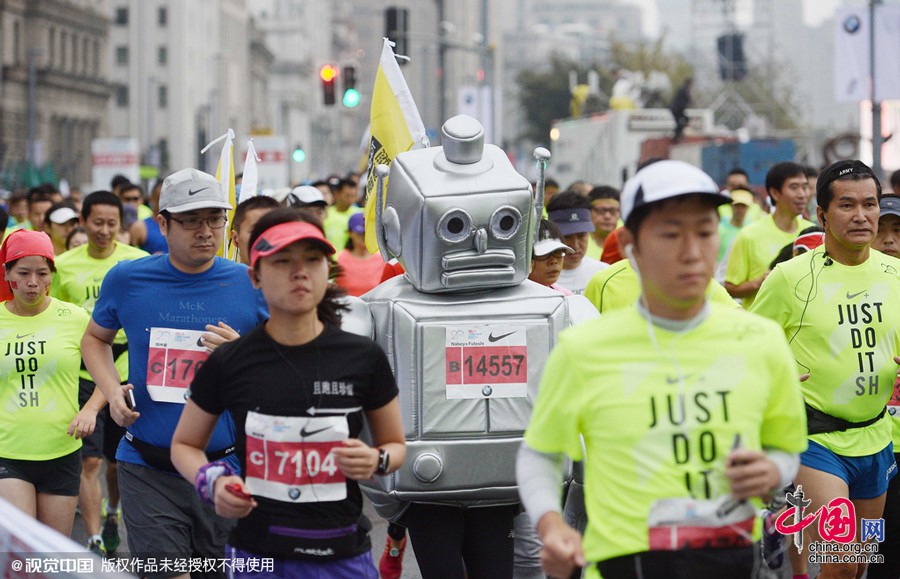 En images : le Marathon international de Shanghai