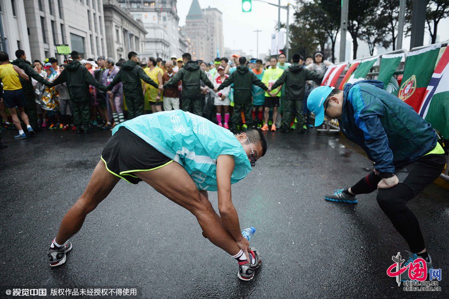 En images : le Marathon international de Shanghai