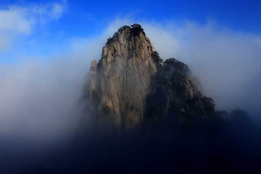 La beauté de Huangshan en début d'hiver