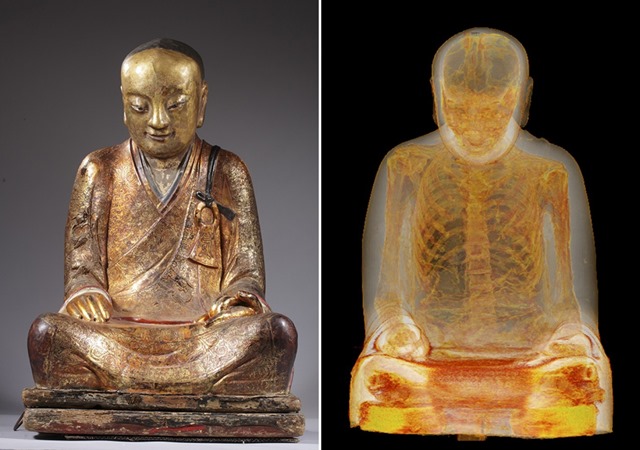 Les villageois chinois réclament le retour de la statue du bouddha momifié