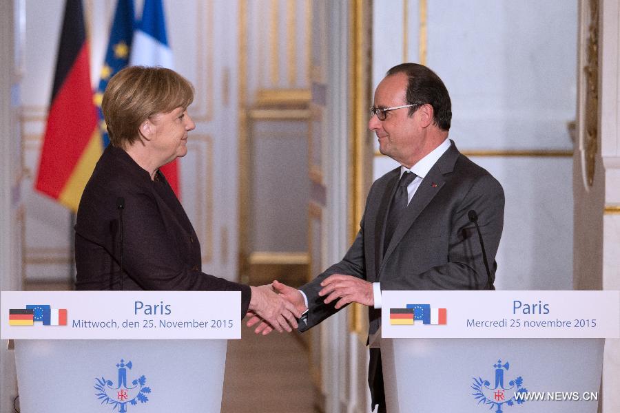 France/Allemagne : accueil des réfugiés et lutte contre le terrorisme au coeur de la rencontre entre Hollande et Merkel