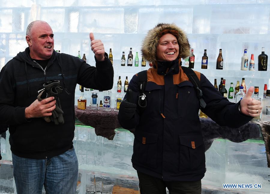 Un bar de glace ouvre ses portes à Harbin