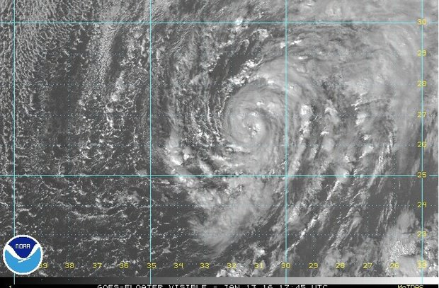 Premier ouragan de type tropical dans l'océan Atlantique en janvier depuis 1938