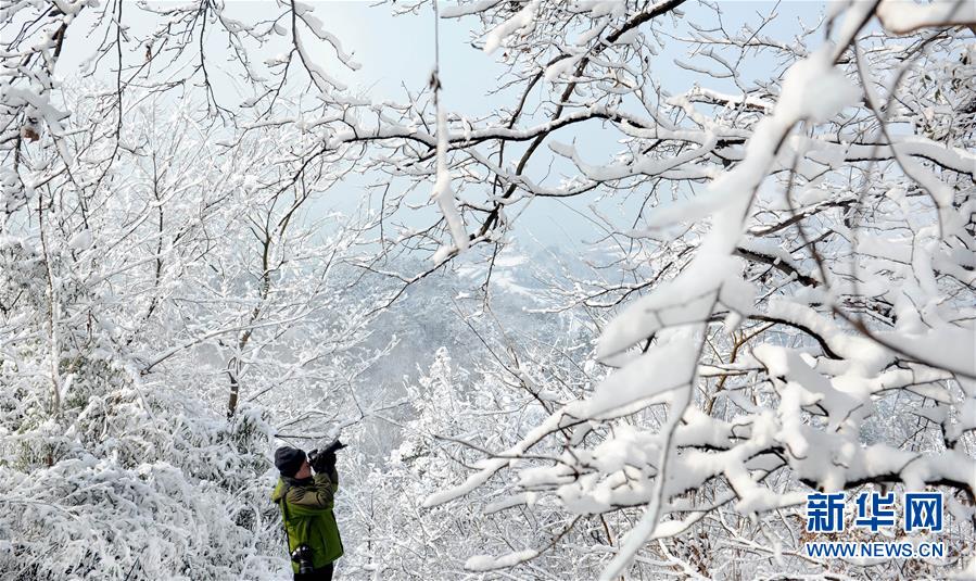 Anhui : le site du lac de Wanfo sous la neige