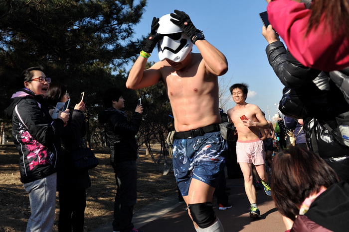 Une course dénudée à Beijing